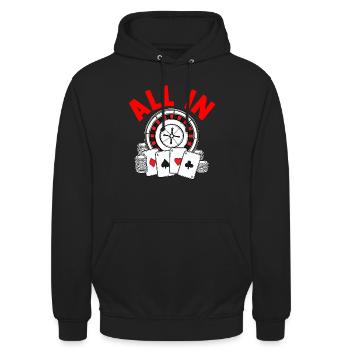 Poker Casino Royal Flush Full House Gambling Diamonds - Unisex Hoodie - black - Front - Alina (178cm) & Michal (187cm)