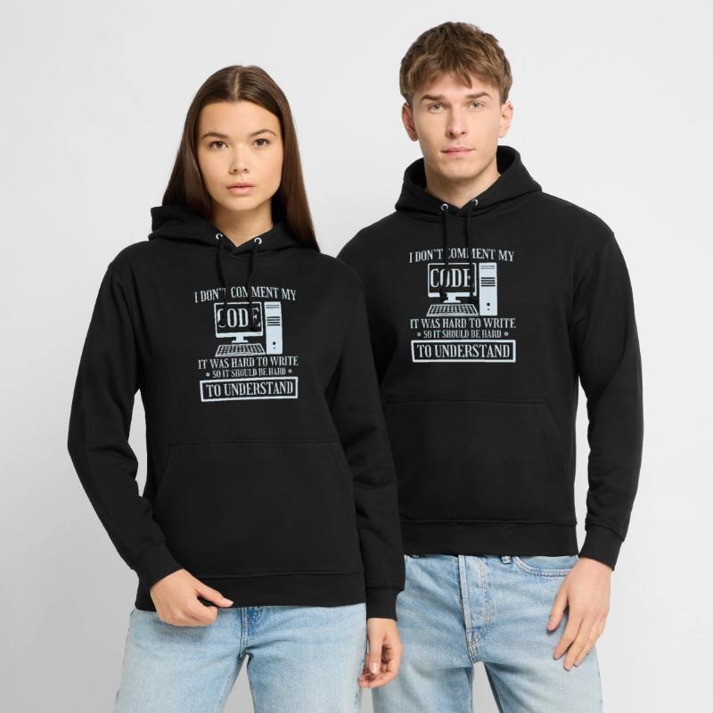 Je ne commente pas le codage du programmeur de code Sweat-shirt à capuche unisexe