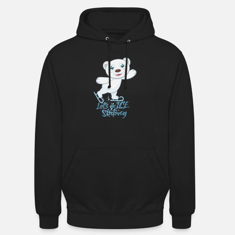 Eislaufen Schlittschuhe Eisbär - Unisex Hoodie - Schwarz