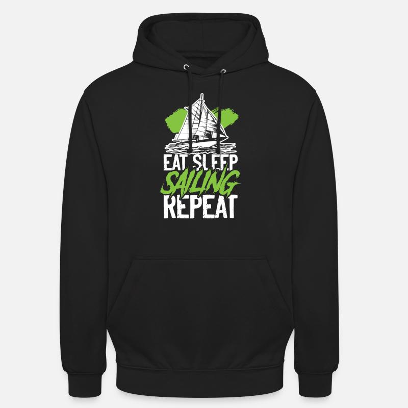manger sommeil voile répéter - Sweat-shirt à capuche unisexe - noir