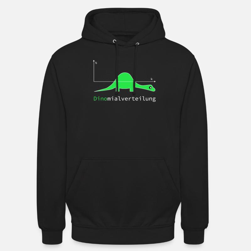Dinomialverteilung Lustige Nerd Mathe Geschenkidee - Unisex Hoodie - Schwarz
