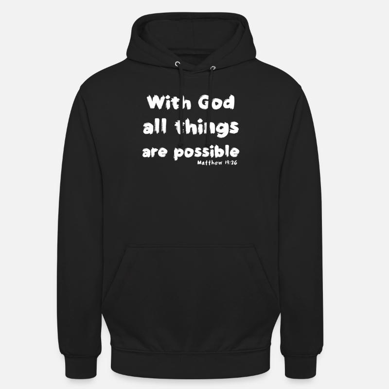 Versículo de la Biblia, Versículo de la Biblia, Versículo de la Biblia, Versículo de la Biblia - Hættetrøje unisex - sort