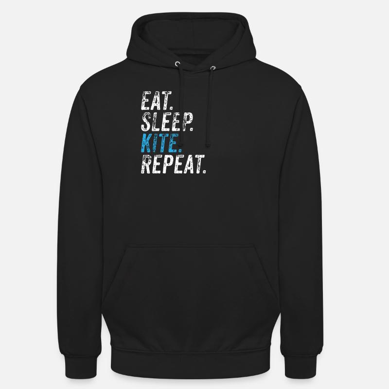 Manger le kitesurf - Kitesurf - Sweat-shirt à capuche unisexe - noir