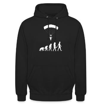 Paraglider paraglider paragliding parachute - Unisex Hoodie - black - Front - Alina (178cm) & Michal (187cm)
