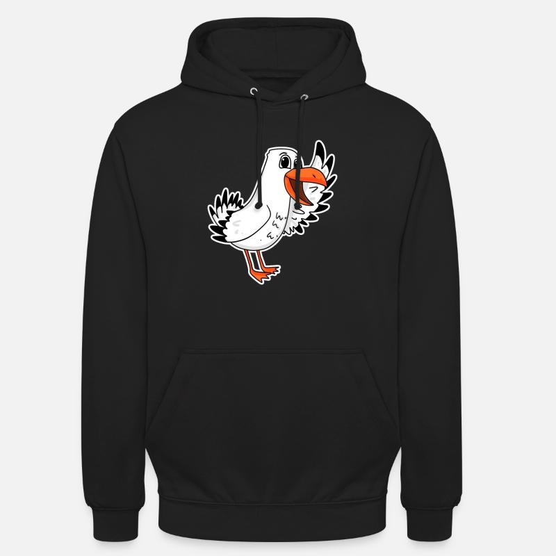 Mouette mer - Sweat-shirt à capuche unisexe - noir