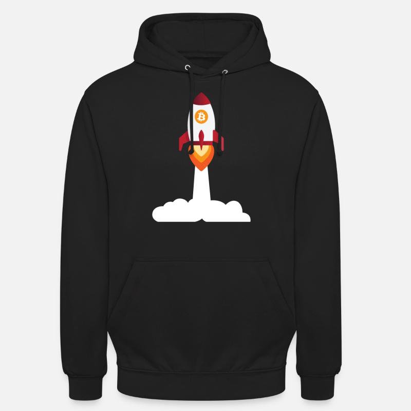 Bitcoin Rocket - Bitcoins de crypto-monnaie - Sweat-shirt à capuche unisexe - noir