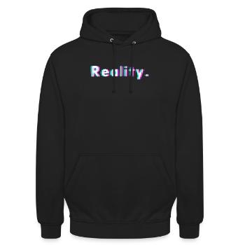 Réalité Techno Rave Design - Sweat-shirt à capuche unisexe - noir - Devant - Alina (178cm) & Michal (187cm)