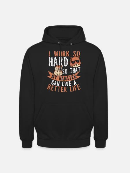 Hamster - Sweat-shirt à capuche unisexe - noir