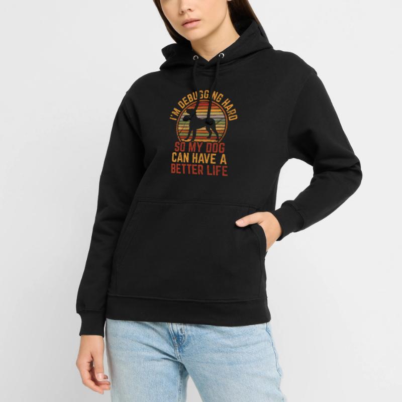 Debugging Hard Programmierer Entwickler und Coder Unisex Hoodie
