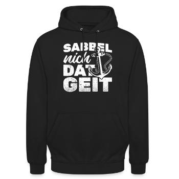 Sabbel Nich Dat Geit - Moin Anker - Norddeutsch Pl - Unisex Hoodie - Schwarz - Vorne - Alina (178cm) & Michal (187cm)