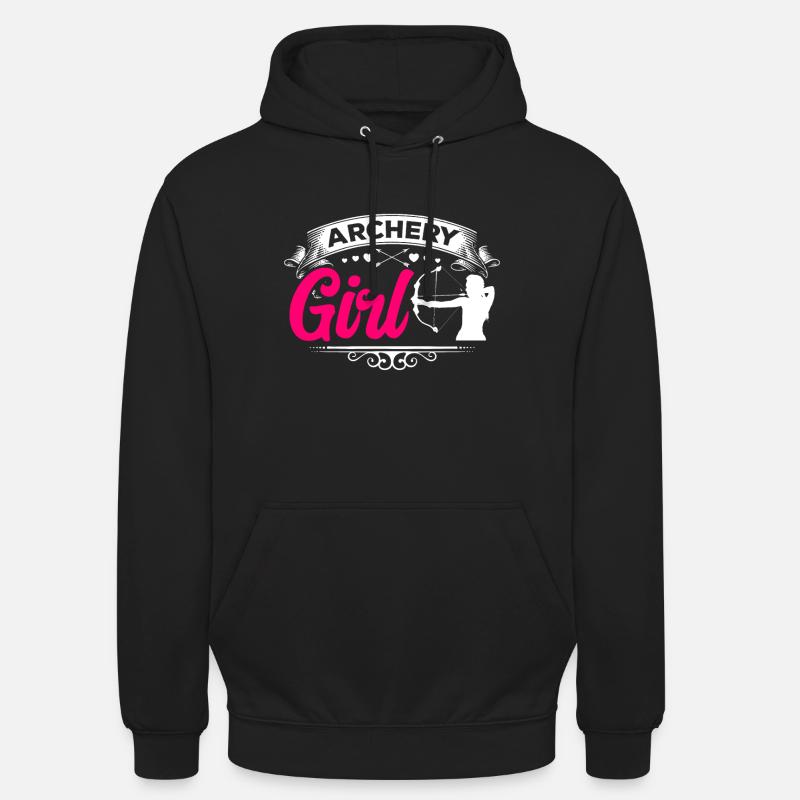 Bogenschießen Mädchen Bogenjagd Frau - Unisex Hoodie - Schwarz