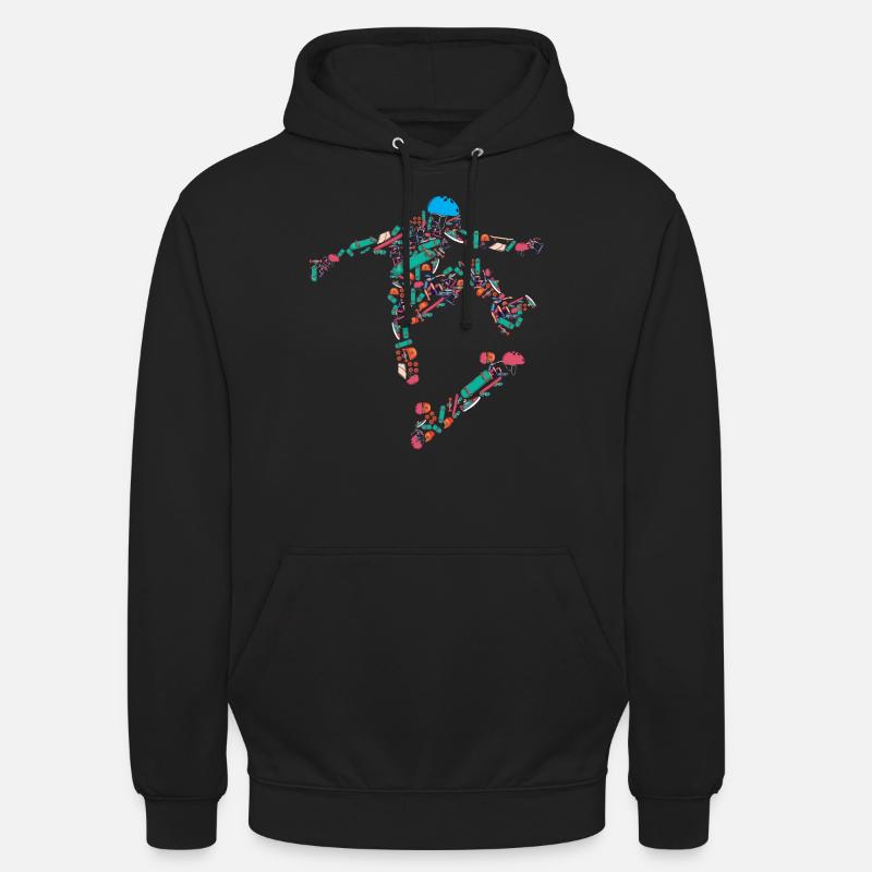 Skateboard, Skateboards, Halfpipe Hawk - Unisex Hoodie - Schwarz