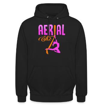 Aerialer Dance, Aerialer Dance Luft, Tänzerinnen, - Unisex Hoodie - Schwarz - Vorne - Alina (178cm) & Michal (187cm)