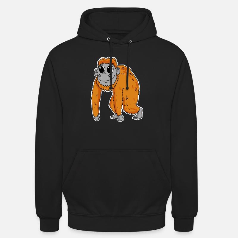 Orangutan Monkey - Unisex Hoodie - black