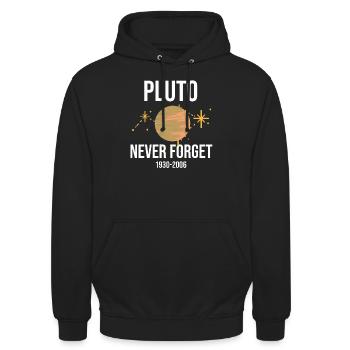 pluto planet - Sweat-shirt à capuche unisexe - noir - Devant - Alina (178cm) & Michal (187cm)