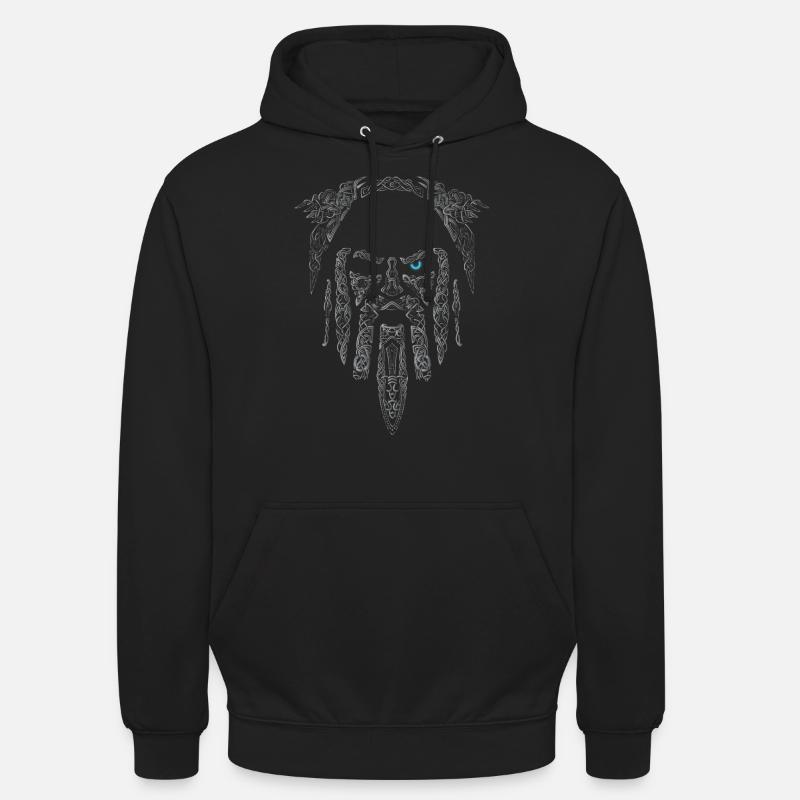 Vikings, vieilles citations, Odin, Valhalla - Sweat-shirt à capuche unisexe - noir