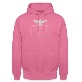 Symboles nordiques - Sweat-shirt à capuche unisexe - rose - Devant - Alina (178cm) & Michal (187cm)