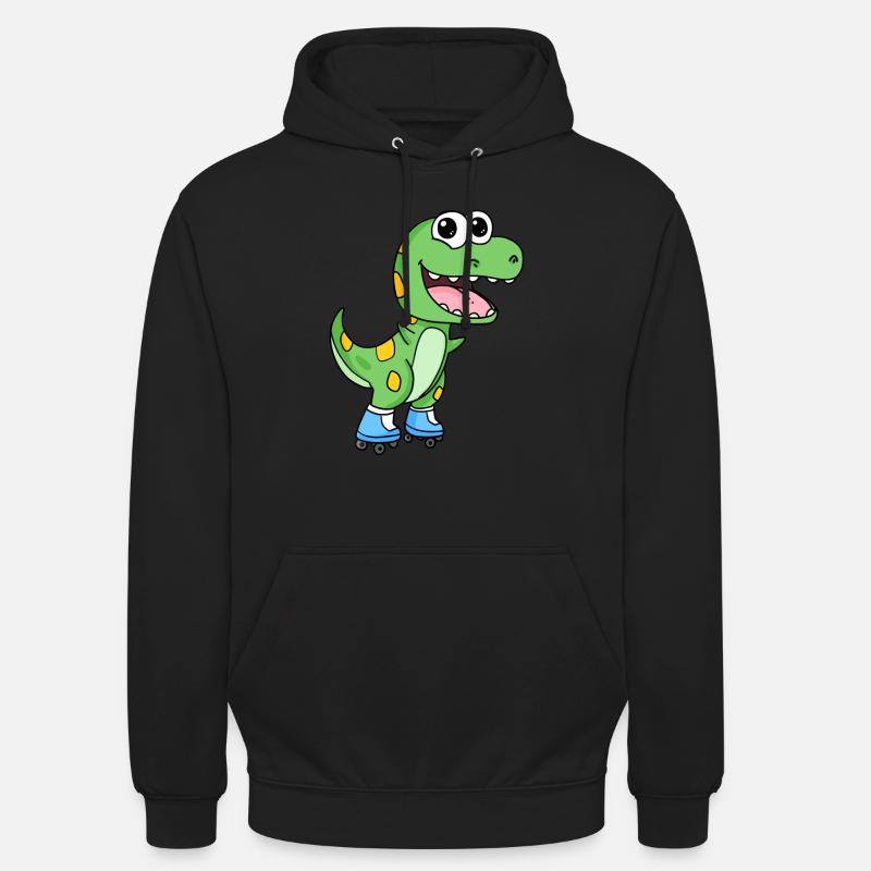 Inline Skating Rollschuhe Dinosaurier - Unisex Hoodie - Schwarz