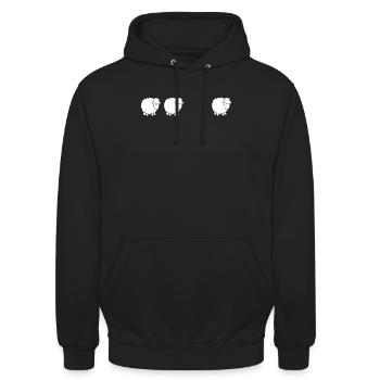 Das Schwarze Schaf - Bauern Sarkasmus Design - Unisex Hoodie - Schwarz - Vorne - Alina (178cm) & Michal (187cm)