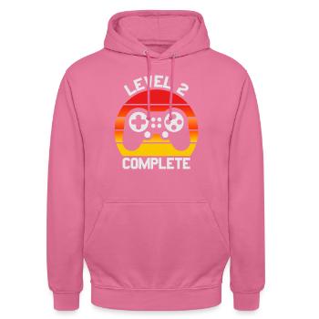 2. Jubiläumsgeschenk, 2. Hochzeitsgeschenke - Unisex Hoodie - Pink - Vorne - Alina (178cm) & Michal (187cm)