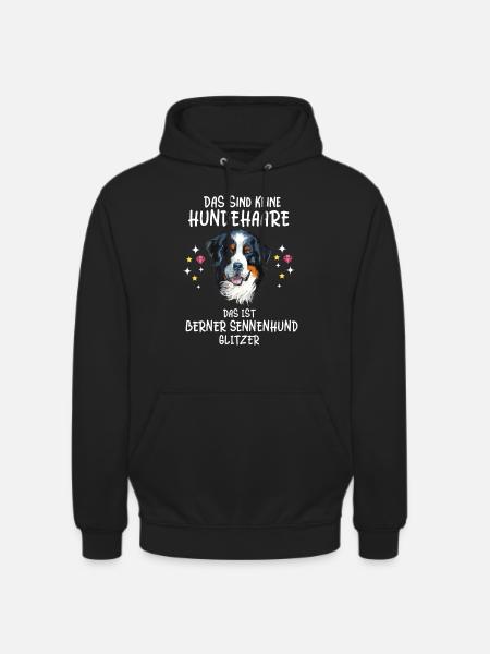 Berner Sennenhund Glitzer Dürrbächler Sennenhunde - Unisex Hoodie - Schwarz