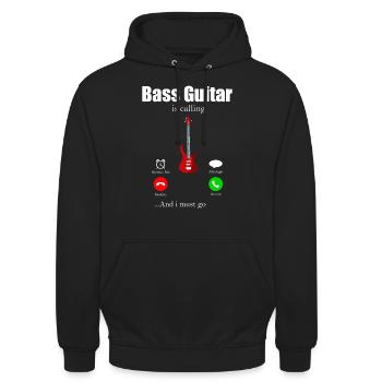 Bassist - Unisex Hoodie - Schwarz - Vorne - Alina (178cm) & Michal (187cm)
