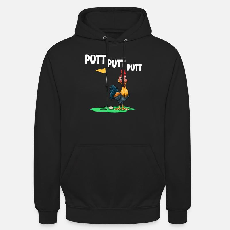 Putt Putt Putt Chicken Golf - Unisex Hoodie - black
