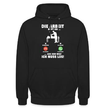 Physiotherapeut Anruf Physiotherapie Physio - Unisex Hoodie - Schwarz - Vorne - Alina (178cm) & Michal (187cm)