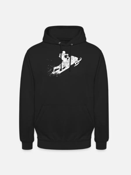 Snøscooter Snøscooter Gave Retro Vintage - Unisex-hettegenser - svart