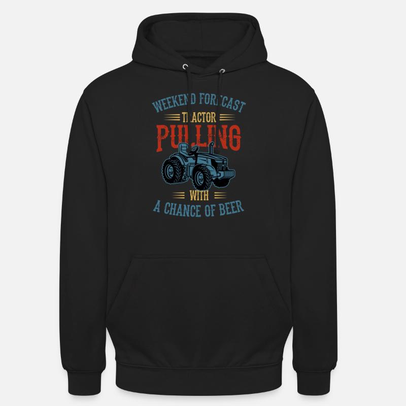tractor pulling, tractor pulling drag, Traktoren, - Unisex Hoodie - Schwarz