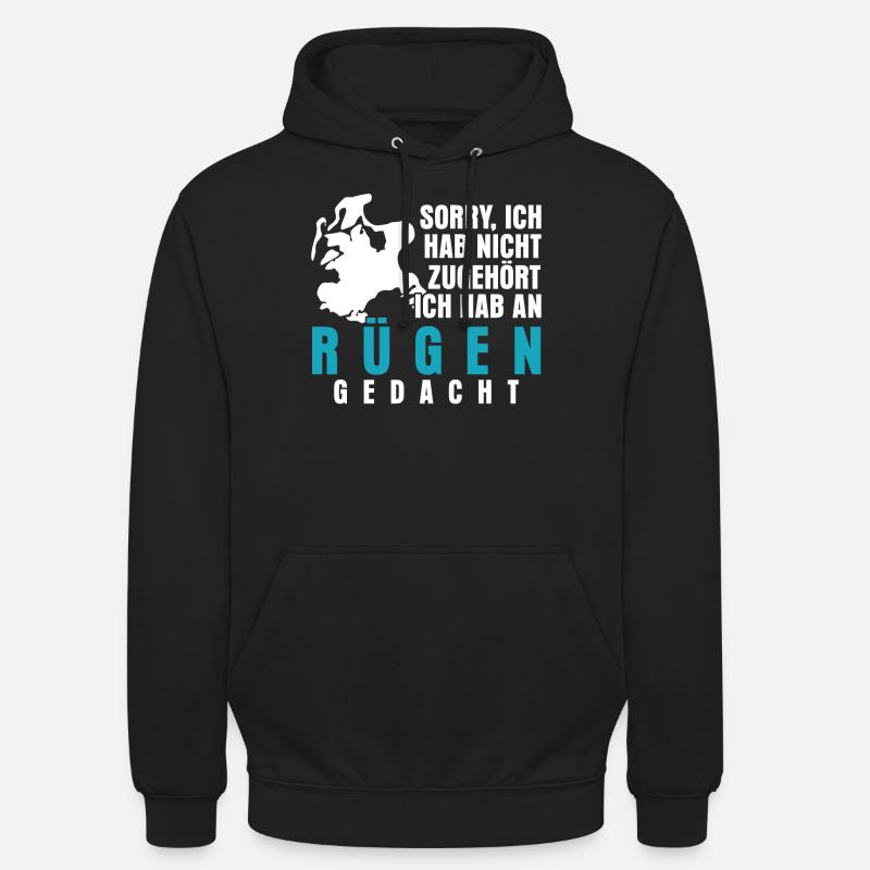 Rügen Urlaub Spruch - Unisex Hoodie - Schwarz