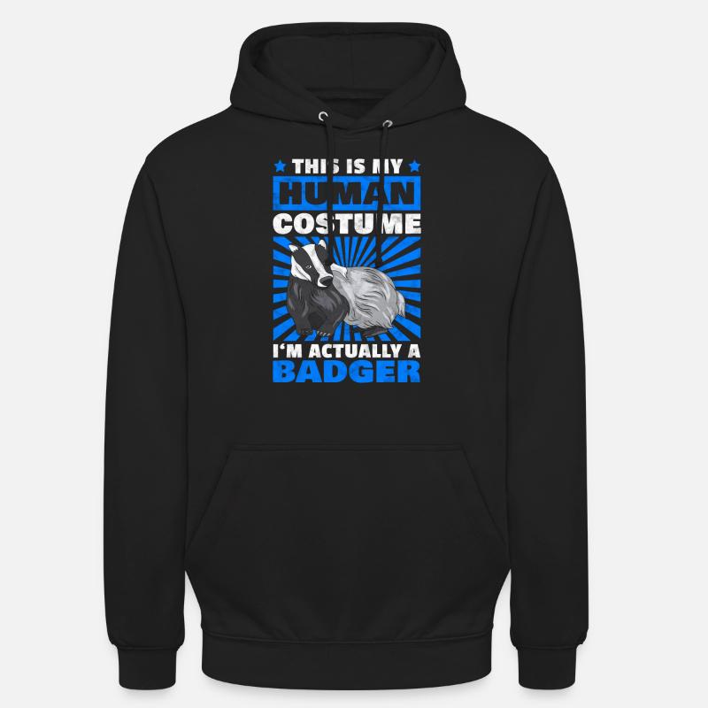 C’est mon costume de blaireau. - Sweat-shirt à capuche unisexe - noir