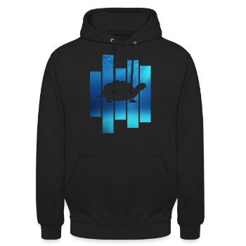 Schildkröten Schildkröte - Unisex Hoodie - Schwarz - Vorne - Alina (178cm) & Michal (187cm)