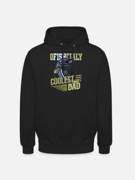Beste vader visser vissen vissen vis snoek - Uniseks hoodie - zwart