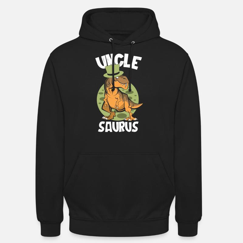 Uncle Saurus, Uncle Gift, Dinosaur - Unisex Hoodie - black
