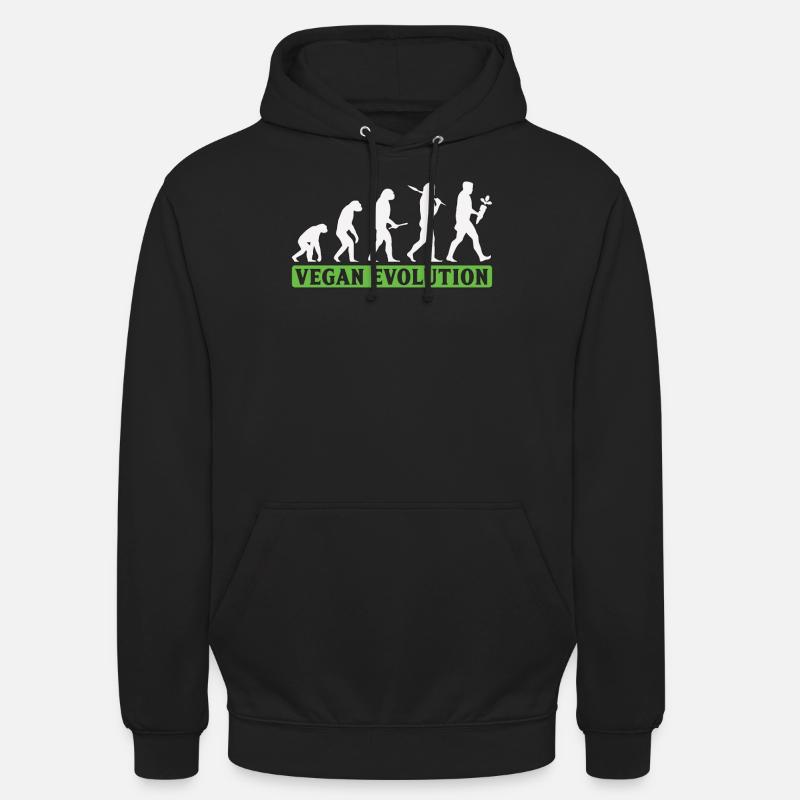Vegan Evolution Veganer - Sweat-shirt à capuche unisexe - noir