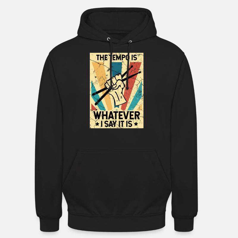 Batteur Bâtons Bâtons de batterie bâtons bâtons - Sweat-shirt à capuche unisexe - noir