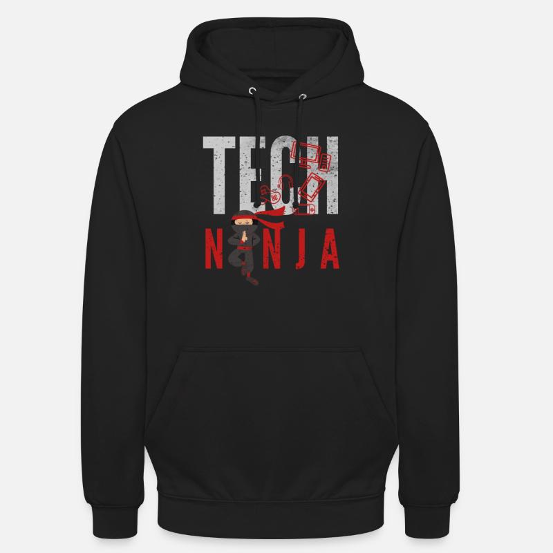tech, tech analyst, programmateur, - Sweat-shirt à capuche unisexe - noir