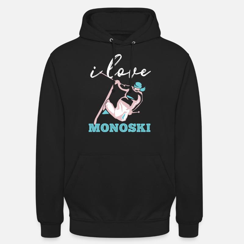 Monoski Geschenkidee Geschenk Monoskifahren Monosk - Unisex Hoodie - Schwarz