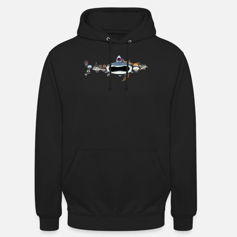 Requins, requins, requins - Sweat-shirt à capuche unisexe - noir