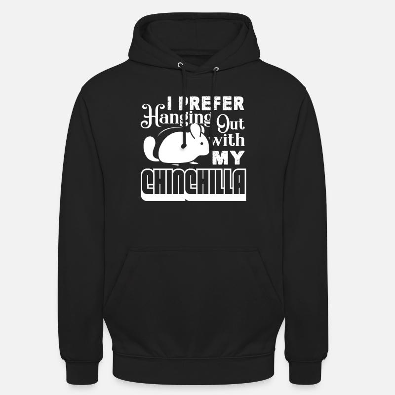 Chinchilla traîner avec mon Chinchilla - Sweat-shirt à capuche unisexe - noir