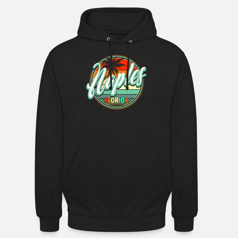 Vacances d’été à la plage - Naples - Sweat-shirt à capuche unisexe - noir