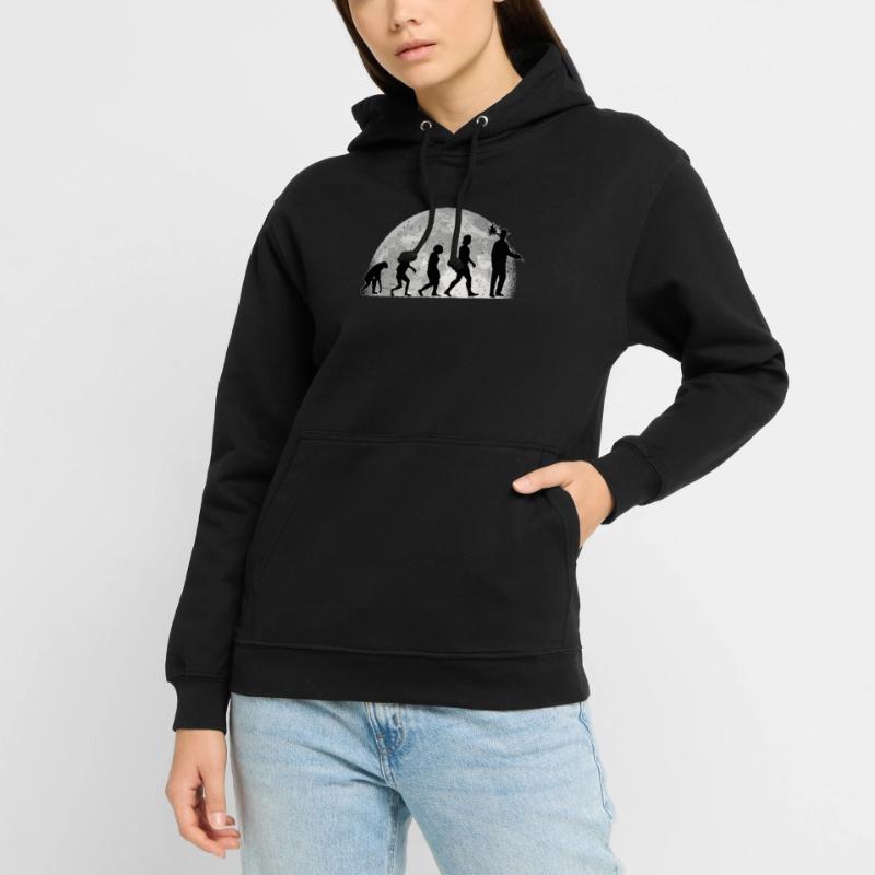 Ramonage Evolution Lune Cheminée Ramoneur Cheminée Sweat-shirt à capuche unisexe