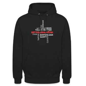Rettungssanitäter Rettungsdienst Rettungswagen - Unisex Hoodie - Schwarz - Vorne - Alina (178cm) & Michal (187cm)