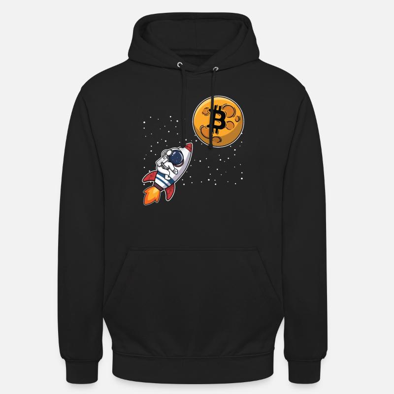 Astronaute Bitcoin - Sweat-shirt à capuche unisexe - noir