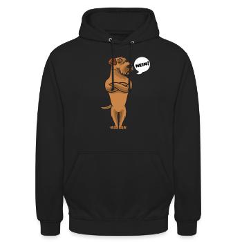 Sturer Irish Terrier - Unisex Hoodie - Schwarz - Vorne - Alina (178cm) & Michal (187cm)