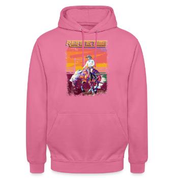 Westernreiten Reining Pferd Spin - Unisex Hoodie - Pink - Vorne - Alina (178cm) & Michal (187cm)