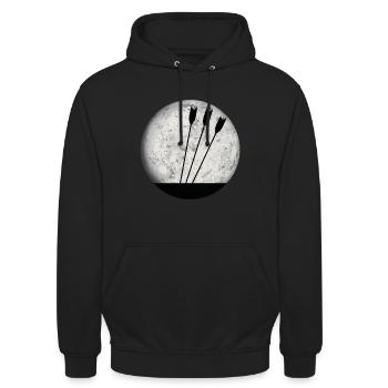 Bogenschießen Bogenschütze Archery Geschenk Pfeile - Unisex Hoodie - Schwarz - Vorne - Alina (178cm) & Michal (187cm)