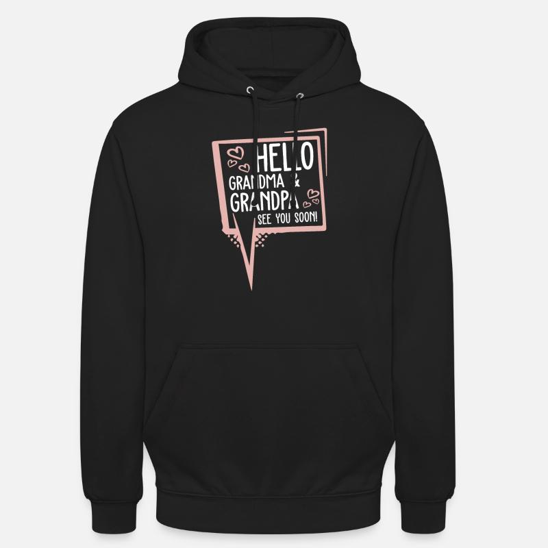 papy mamie bébé - Sweat-shirt à capuche unisexe - noir