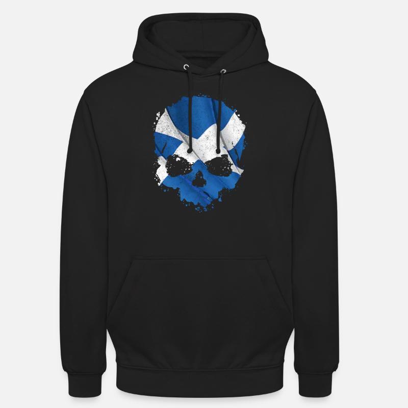 Ecosse drapeau crâne - Sweat-shirt à capuche unisexe - noir